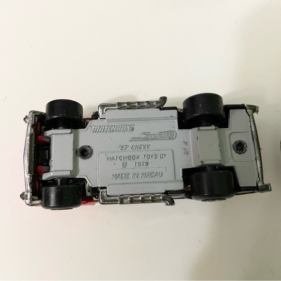 Lot of 7 Matchbox Cars Police Tow Truck 57 Chevy Ford Cobb F1 Racer - Picture 3 of 16